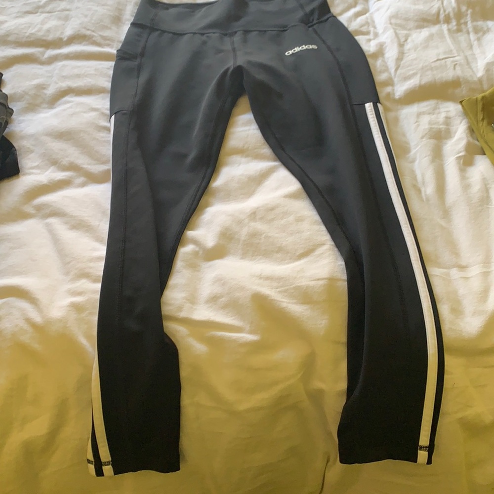 Adidas black, medium size leggings. Excellent condition.